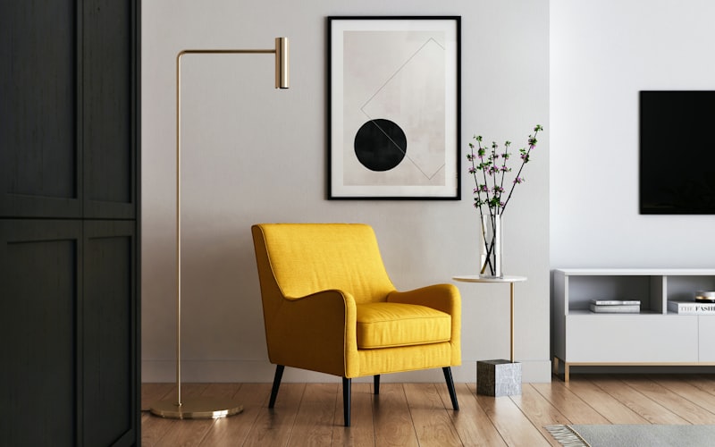 Stunning living room with new luxury vinyl plank flooring and an area rug.